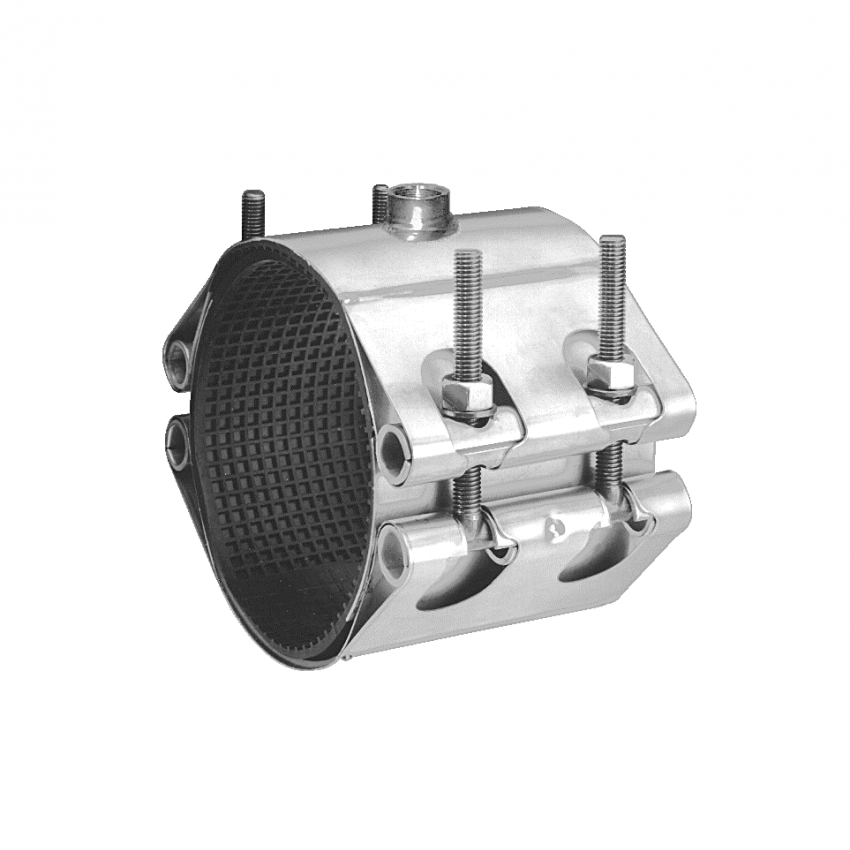 Metal pipe repair shop clamp